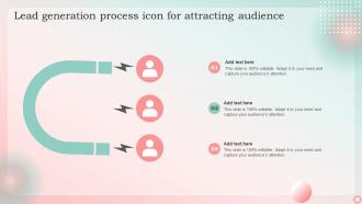 Lead Generation Process Icon For Attracting Audience