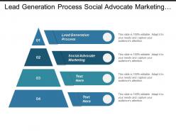 Lead generation process social advocate marketing b2b brand marketing cpb