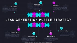 Lead Generation Puzzle Strategy Infographic Powerpoint Template