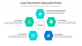 Lead generation specialist duties ppt powerpoint presentation inspiration summary cpb