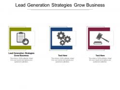 Lead generation strategies grow business ppt powerpoint presentation pictures slides cpb