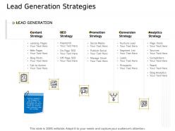 Lead generation strategies ppt powerpoint presentation gallery diagrams