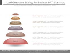 Lead generation strategy for business ppt slide show