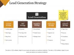 Lead generation strategy ppt infographic template