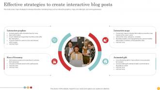 Lead Generation Tactics To Get Effective Strategies To Create Interactive Blog Strategy SS V