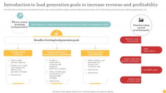 Lead Generation Tactics To Get Introduction To Lead Generation Goals To Increase Strategy SS V
