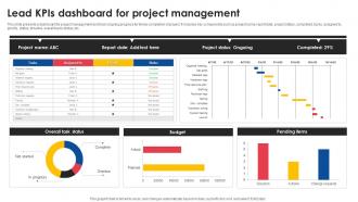 Lead Kpis Dashboard For Project Management