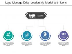 Lead manage drive leadership model with icons