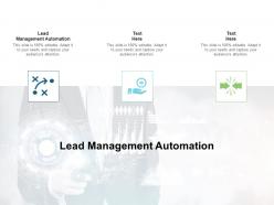 Lead management automation ppt powerpoint presentation inspiration grid cpb