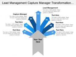 Lead management capture manager transformation goal sales infrastructure