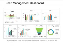 Lead Management Dashboard PowerPoint Slide