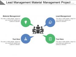 Lead management material management project system records management
