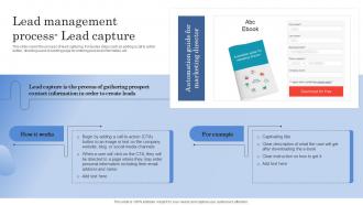 Lead Management Process Lead Capture Improving Client Lead Management Process