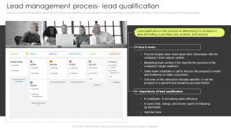 Lead Management Process Lead Qualification Customer Lead Management Process