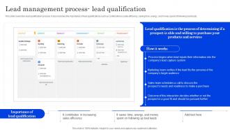 Lead Management Process Lead Qualification Optimizing Lead Management System