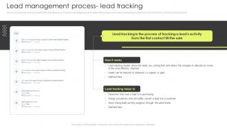 Lead Management Process Lead Tracking Customer Lead Management Process