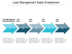 Lead management sales enablement ppt powerpoint presentation infographics show cpb