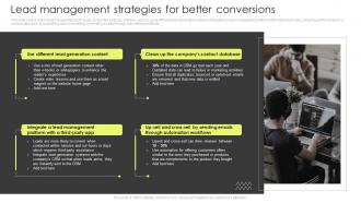 Lead Management Strategies For Better Conversions Customer Lead Management Process