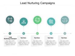 Lead nurturing campaigns ppt powerpoint presentation infographics guidelines cpb