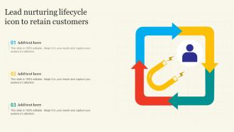 Lead Nurturing Lifecycle Icon To Retain Customers