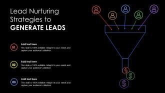 Lead Nurturing Strategies To Generate Leads Ppt Powerpoint Presentation Show Templates