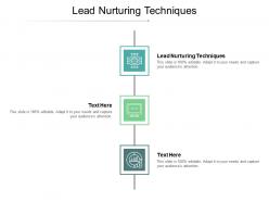 Lead nurturing techniques ppt powerpoint presentation summary clipart images cpb