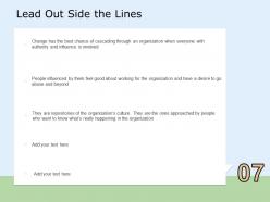 Lead out side the lines beyond ppt powerpoint presentation professional portrait