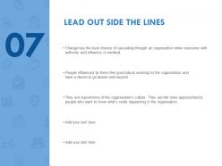 Lead out side the lines organization ppt powerpoint presentation file layouts