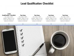 Lead qualification checklist ppt powerpoint presentation professional show cpb