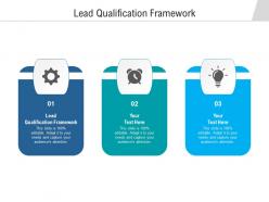 Lead qualification framework ppt powerpoint presentation infographics smartart cpb