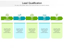 Lead qualification ppt powerpoint presentation professional graphics template cpb