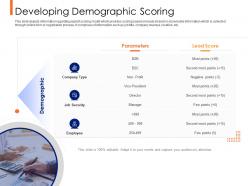 Lead ranking mechanism developing demographic scoring ppt powerpoint presentation background