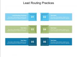 Lead routing practices ppt powerpoint presentation file show cpb