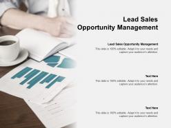 Lead sales opportunity management ppt powerpoint presentation summary portfolio cpb