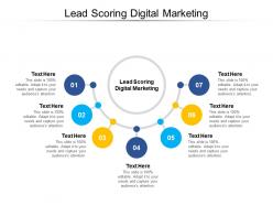 Lead scoring digital marketing ppt powerpoint presentation infographics templates cpb