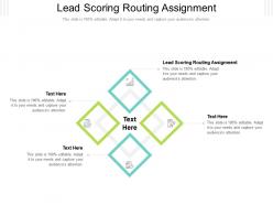 Lead scoring routing assignment ppt powerpoint presentation infographic template graphics tutorials cpb