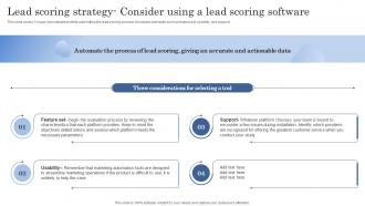 Lead Scoring Strategy Consider Using A Lead Scoring Improving Client Lead Management