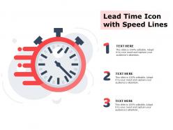 Lead time icon with speed lines