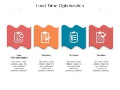 Lead time optimization ppt powerpoint presentation summary portrait cpb