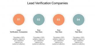 Lead verification companies ppt powerpoint presentation outline infographics cpb