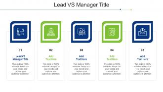 Lead VS Manager Title Ppt Powerpoint Presentation Layouts Background Images Cpb