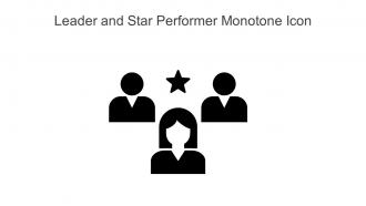 Leader And Star Performer Monotone Icon In Powerpoint Pptx Png And Editable Eps Format