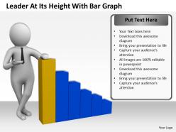 Leader at its height with bar graph ppt graphics icons powerpoint