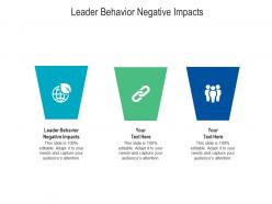 Leader behavior negative impacts ppt powerpoint presentation portfolio example cpb