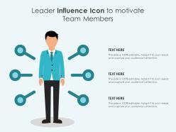 Leader influence icon to motivate team members