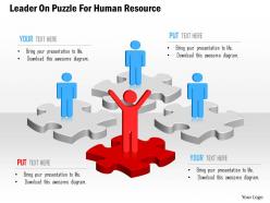Leader on puzzle for human resource powerpoint template