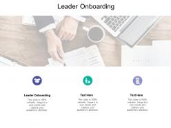 Leader onboarding ppt powerpoint presentation portfolio shapes cpb