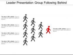 Leader presentation group following behind