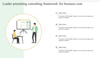 Leader Presenting Consulting Framework For Business Icon