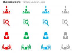 Leader selection search the data female discussion ppt icons graphics